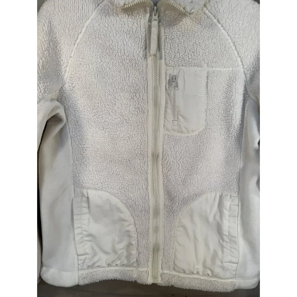Faded-Glory Women's White Fleece Zipper Sweater Jacket Size M - Picture 2 of 14